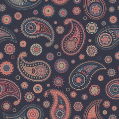 Rich Paisley Colourfull Seamless Vector Pattern - 104031102