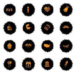 Independence day simply icons
