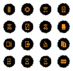 Smarthone specs simply icons