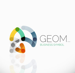 Logo, linear abstract geometric icon
