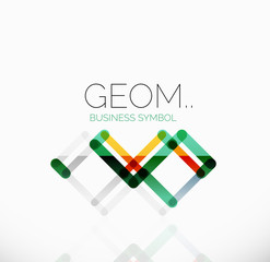 Logo, linear abstract geometric icon