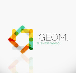 Logo, linear abstract geometric icon