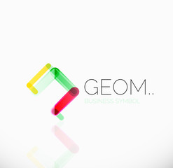 Logo, linear abstract geometric icon