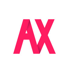 moderm minimalis initial logo AX