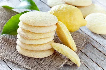 Foto op Plexiglas Lemon Shortbread Cookies © CorinaDanielaObertas