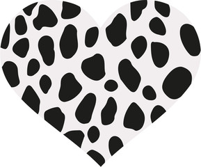 Heart with dalmatian pattern spots