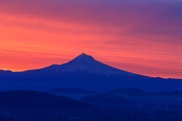 Colorful sunrise of Mt.Hood, Oregon