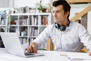 Young businessman in office