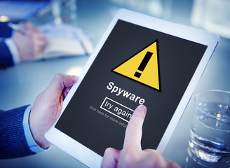 Spyware Computer Hacker Spam Phishing Malware Concept