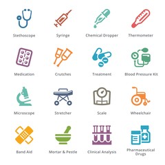 Medical Equipment & Supplies Icons Set 1 - Sympa Series | Colored