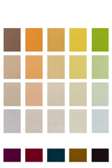 samples of different colors isolated on white background