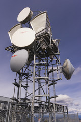 Microwave antennae relay tower