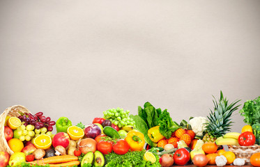 Fruits and vegetables.