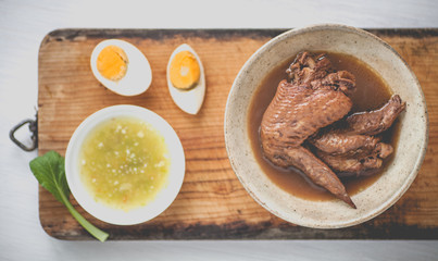 Five spice stew Chicken wings and Fragrant eggs