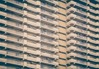 Close - up High rise modern building pattern and background