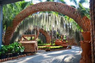 Fotobehang Nong Nooch Tropical Botanical Garden, Pattaya, Thailand © Tatiana Grozetskaya