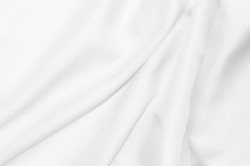 Fototapeta premium White cloth background abstract with soft waves.
