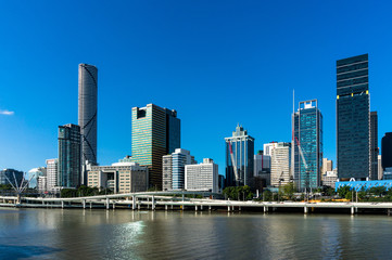 Cityscape with skyscrapers at daytime