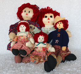 Raggedy Anne family photograph,great art for a little girls room or a country themed room