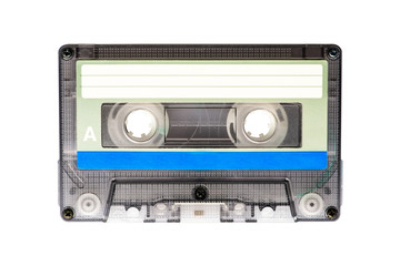 Audiocassette isolated on white