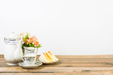 Tea composition, tea set