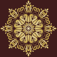 Oriental classic golden ornament. Seamless abstract pattern
