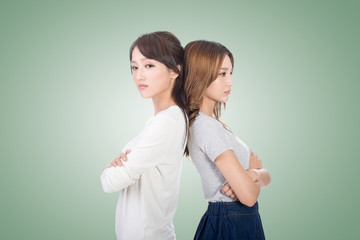 Unhappy Asian women