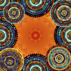 Abstract circles border