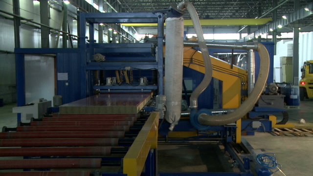 View on fabricated SIP moves along conveyor