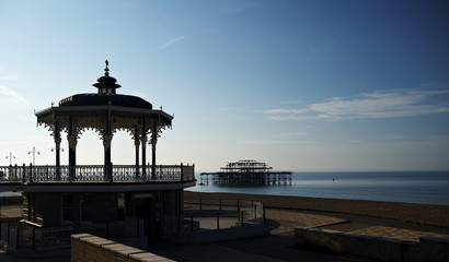 Brighton West pier and bandstand.