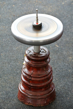 Gasing Or Tops Spinning