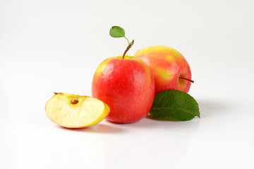 two whole apples and one quarter