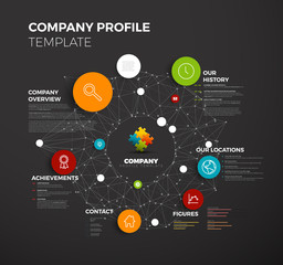 Vector Company infographic overview design template