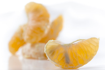 closeup of an orange segment