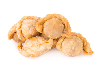curry puff pastry isolated on white