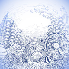 Graphic coral reef design