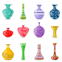 collection of lovely modern colorful vases for your design