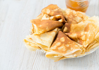 pancakes with honey