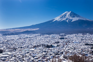 新倉山浅間公園から見た富士山