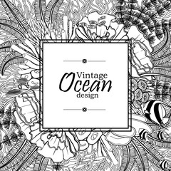 Ocean line art design