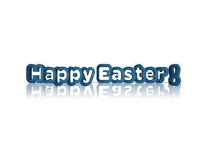 Happy easter 3d word 
