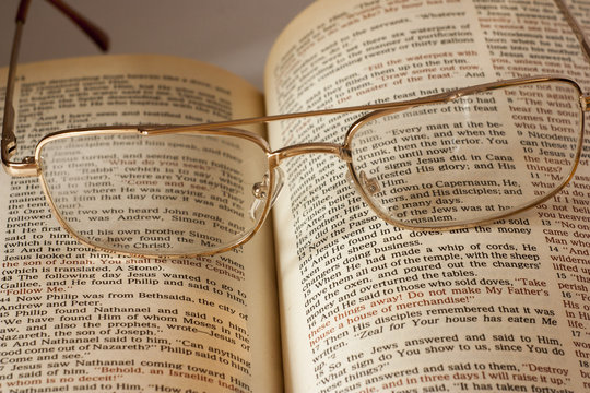Bible and glasses