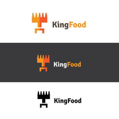 King food logo,cooking logo,restaurant logo,bistro logo,vector logo template