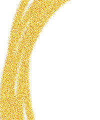 Vector gold glitter abstract background, golden sparkles on white background, design template