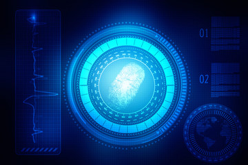 Fingerprint Scanning Technology Concept Illustration