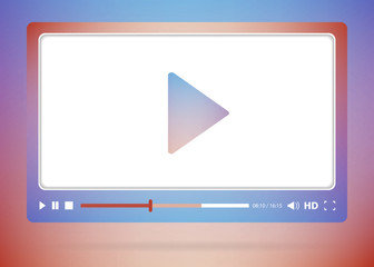 Abstract Creative concept vector media player. For modern web and mobile Applications isolated on background, interface, illustration template design, business infographic and social multimedia icon.