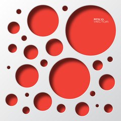 Circles organic geometry. Retro Abstract background. Vector design. Easy background color change.