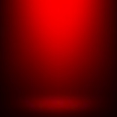 Abstract red gradient background. Used as background for product display - Vector