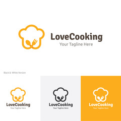 Love cooking , restaurant  and bistro logo template