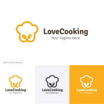 Love Cooking , Restaurant  And Bistro Logo Template